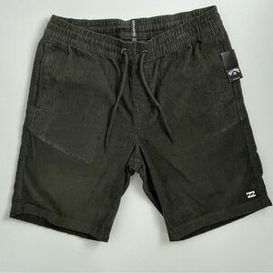 Billabong Men's Dark Green Corduroy Shorts | M | NWT!